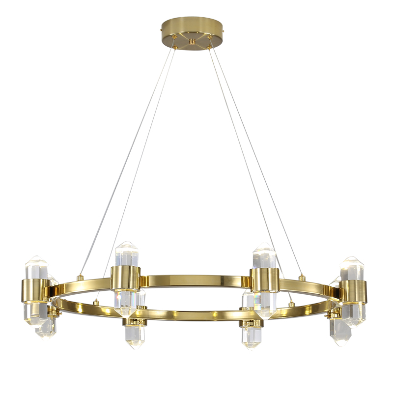 Люстра Crystal Ring Chandelier Brass Латунь Прозрачный Люстра Crystal Ring Chandelier Brass Латунь Прозрачный в Липецке | Loft Concept