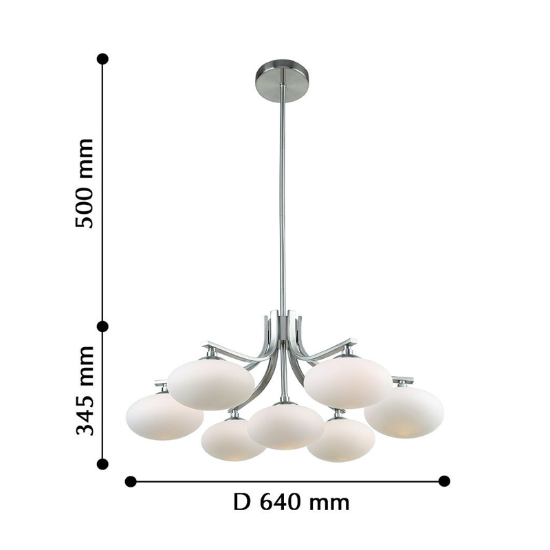 Люстра с овальными белыми плафонами Mushrooms Lamp Люстра с овальными белыми плафонами Mushrooms Lamp в Липецке