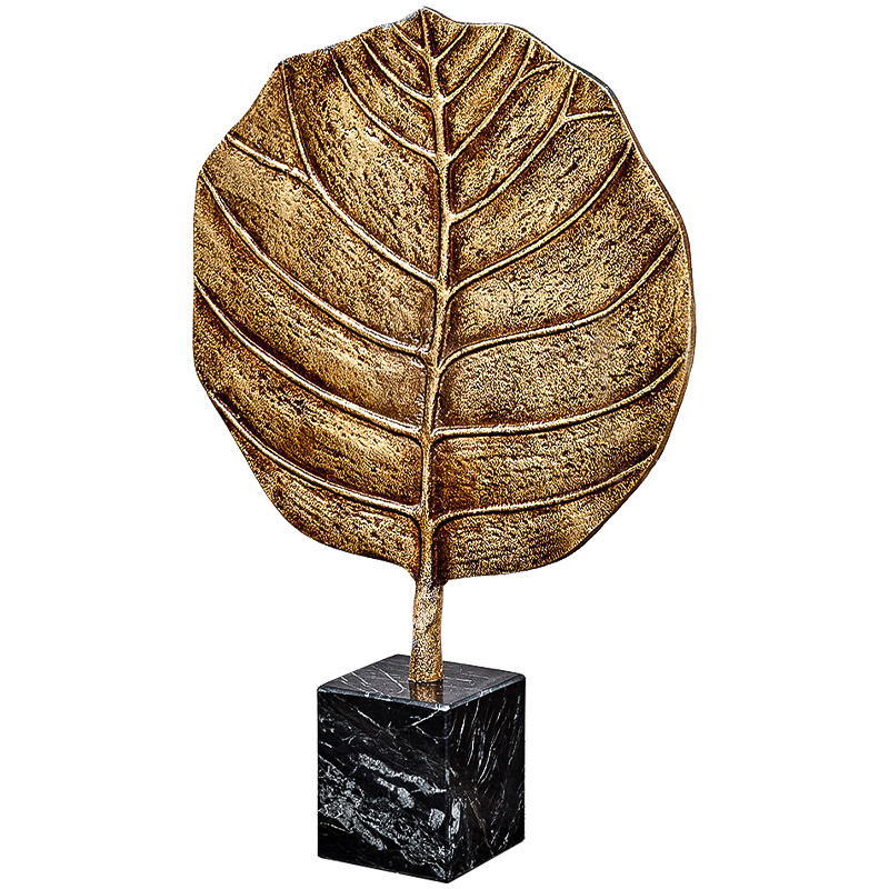 Аксессуар Gold Leaf Золотой Черный Мрамор Nero Аксессуар Gold Leaf Золотой Черный Мрамор Nero в Липецке | Loft Concept