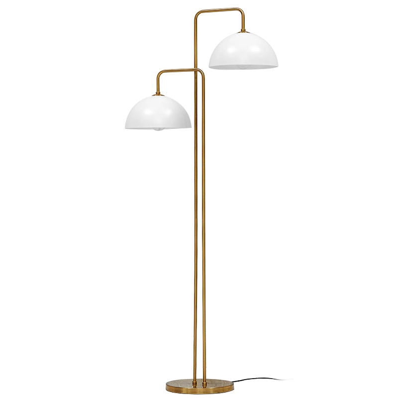 Торшер Haworth Floor Lamp Золотой Белый Торшер Haworth Floor Lamp Золотой Белый в Липецке | Loft Concept