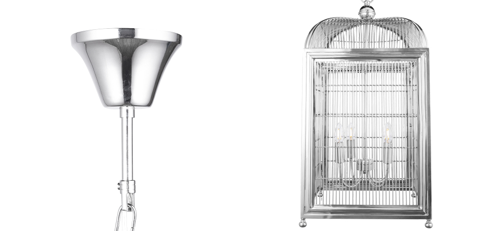 Люстра клетка Bird cage chrome Lantern Falcon Люстра клетка Bird cage chrome Lantern Falcon - Loft-Concept в Липецке