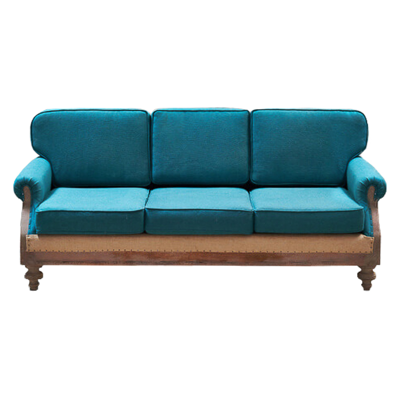 Диван Deconstructed Sofa turquoise Linen triple Коричневый Бирюзовый Диван Deconstructed Sofa turquoise Linen triple Коричневый Бирюзовый в Липецке | Loft Concept
