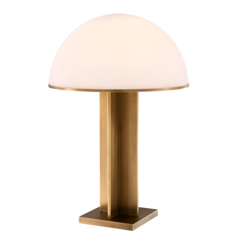 Настольная лампа Eichholtz Table Lamp Berkley Латунь Античная полированная Белое матовое стекло Настольная лампа Eichholtz Table Lamp Berkley Латунь Античная полированная Белое матовое стекло в Липецке | Loft Concept