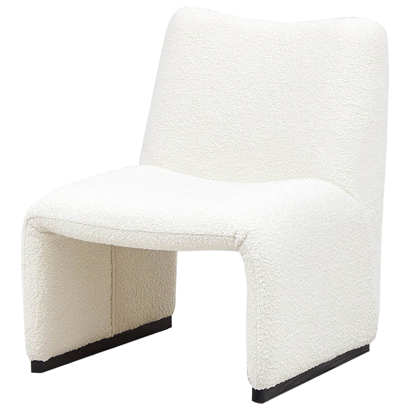 Кресло белое Cress White Boucle Collection Armchair Белый Кресло белое Cress White Boucle Collection Armchair Белый в Липецке | Loft Concept