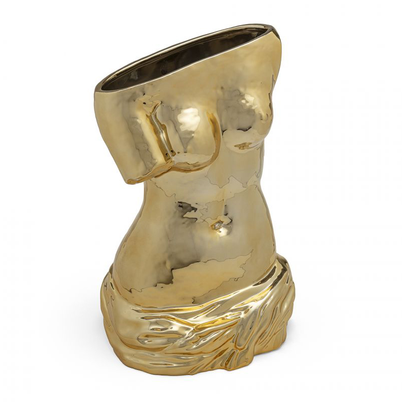 Ваза Seletti Milo Vase Глянцевое золото Ваза Seletti Milo Vase Глянцевое золото в Липецке | Loft Concept