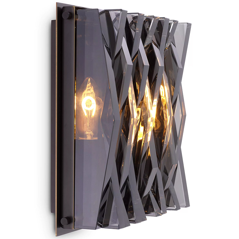 Бра Wall Lamp Nuvola S Smoke Латунь Стекло Смок Бра Wall Lamp Nuvola S Smoke Латунь Стекло Смок в Липецке | Loft Concept