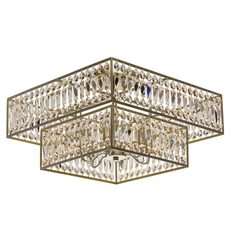 Потолочный светильник Crystal Inserts Lamp amber 6 Янтарь (Amber) Золотой Потолочный светильник Crystal Inserts Lamp amber 6 Янтарь (Amber) Золотой в Липецке | Loft Concept