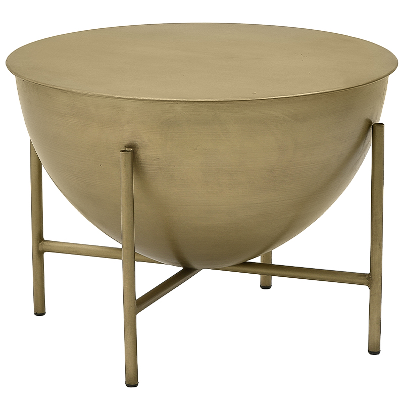 Круглый кофейный стол Big Modern Caldron Metal Coffee Table Золотой Круглый кофейный стол Big Modern Caldron Metal Coffee Table Золотой в Липецке | Loft Concept