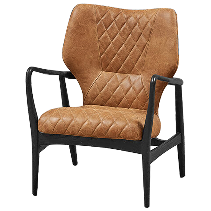 Кресло Ottavio Chair Карамель Черный Кресло Ottavio Chair Карамель Черный в Липецке | Loft Concept