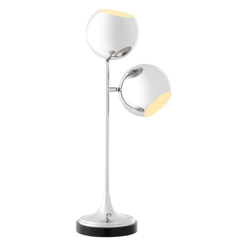 Настольная лампа Eichholtz Table Lamp Compton Nickel Никель Черный Настольная лампа Eichholtz Table Lamp Compton Nickel Никель Черный в Липецке | Loft Concept