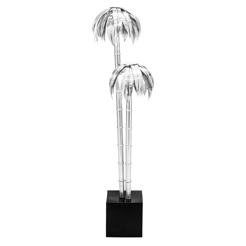 Торшер FLOOR LAMP PALMERY X2 Chromium Хром Черный Торшер FLOOR LAMP PALMERY X2 Chromium Хром Черный в Липецке | Loft Concept