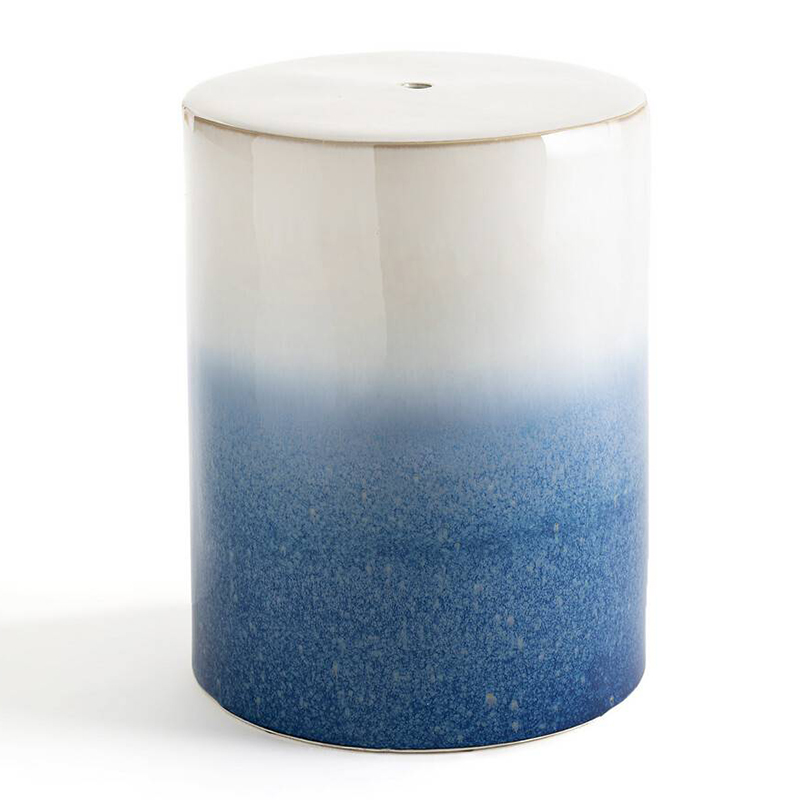 Керамический табурет Ombre Ceramic stool Белый Голубой Керамический табурет Ombre Ceramic stool Белый Голубой в Липецке | Loft Concept