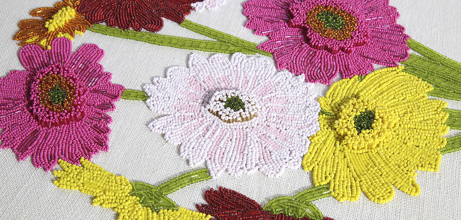 Панно Jonathan Adler FLOWER BEADED WALL ART Панно Jonathan Adler FLOWER BEADED WALL ART - Loft-Concept в Липецке