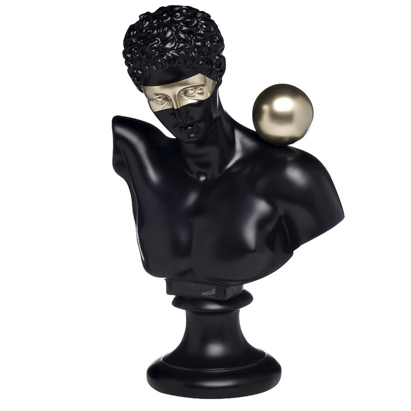 Статуэтка Antique Bust man Золотой Черный Статуэтка Antique Bust man Золотой Черный в Липецке | Loft Concept