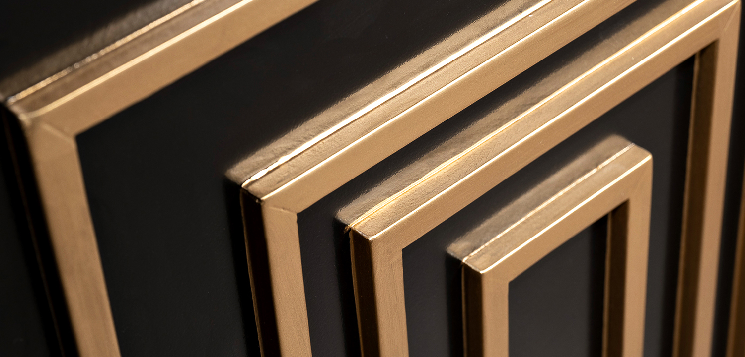 Комод в стиле арт-деко Meandro Chest of drawers Черный - фото №3