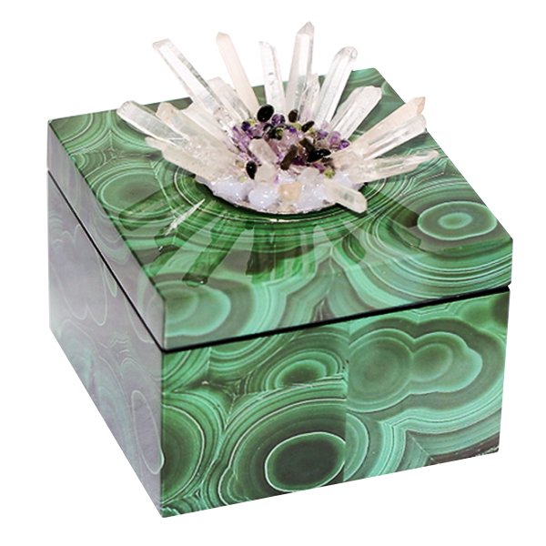 Шкатулка stone Flower Malachite Малахит (зеленый) Шкатулка stone Flower Malachite Малахит (зеленый) в Липецке | Loft Concept