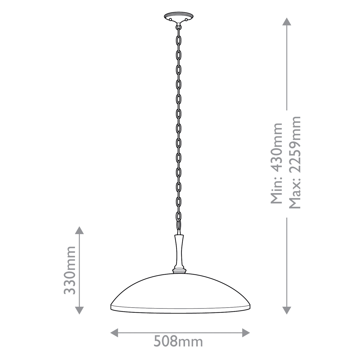 Подвесной светильник с широким куполообразным плафоном Kichler в Липецке