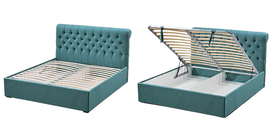 Кровать Turquoise Capitone Bed Кровать Turquoise Capitone Bed - Loft-Concept в Липецке
