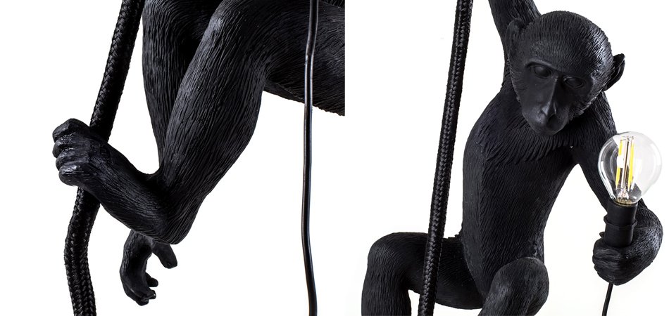 Подвесной светильник SELETTI MONKEY LAMP CEILING VERSION Black Подвесной светильник SELETTI MONKEY LAMP CEILING VERSION Black - Loft-Concept в Липецке