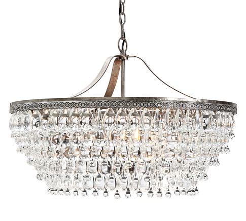 Люстра Clarissa Glass Drop Petite Round Chandelier Темная бронза винтаж Люстра Clarissa Glass Drop Petite Round Chandelier Темная бронза винтаж в Липецке | Loft Concept