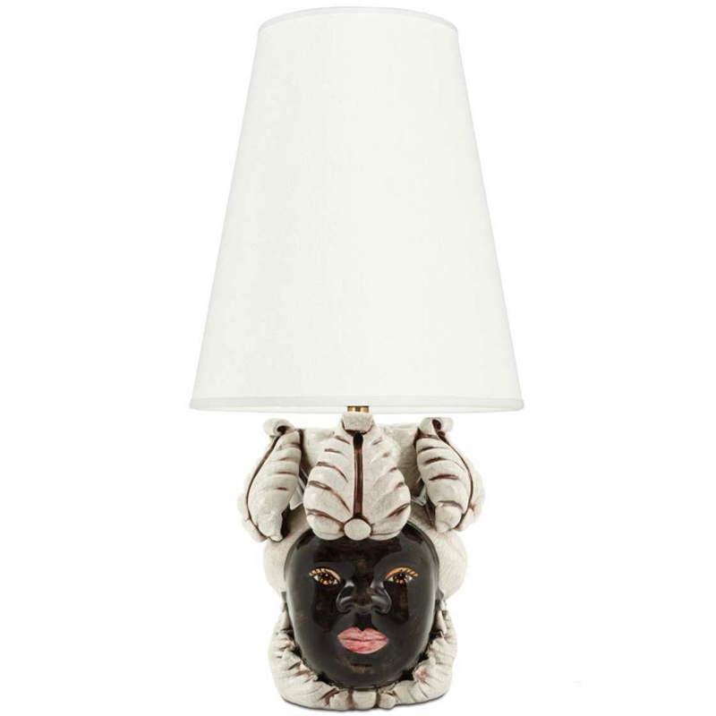 Настольная лампа Table Lamp Moro Lady Small New Dark Brown White Бежевый Коричневый Настольная лампа Table Lamp Moro Lady Small New Dark Brown White Бежевый Коричневый в Липецке | Loft Concept