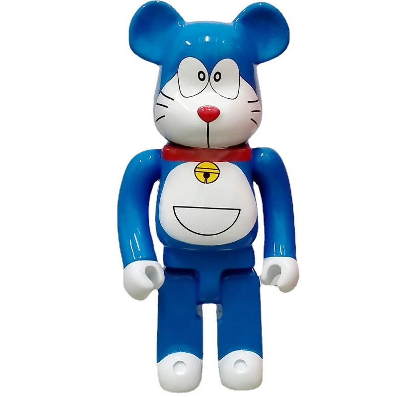 Статуэтка Bearbrick Doraemon Happy Синий Белый Красный Статуэтка Bearbrick Doraemon Happy Синий Белый Красный в Липецке | Loft Concept