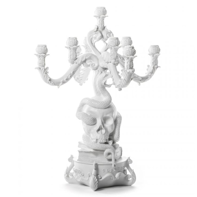 Подсвечник Seletti Giant Burlesque Skull White Белый Подсвечник Seletti Giant Burlesque Skull White Белый в Липецке | Loft Concept