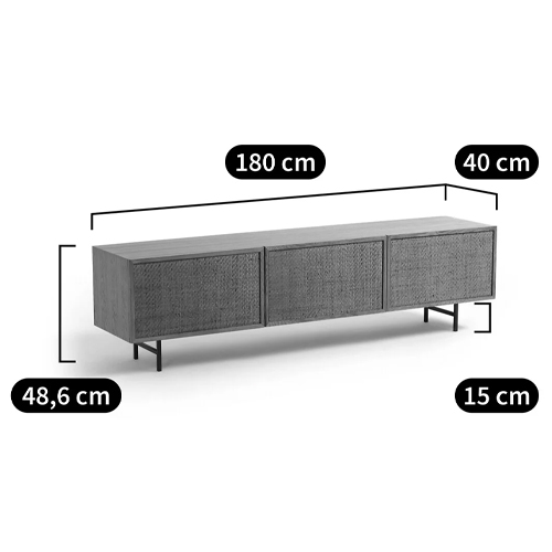 ТВ-тумба с декором из ротанга Pansy Rattan TV Stand ТВ-тумба с декором из ротанга Pansy Rattan TV Stand в Липецке