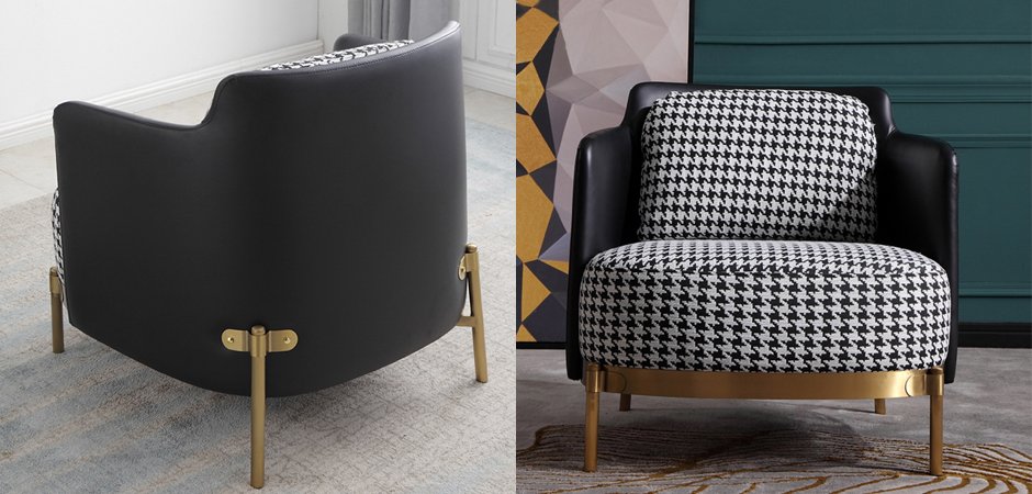 Кресло Pied de poule Gray Armchair Кресло Pied de poule Gray Armchair - Loft-Concept в Липецке
