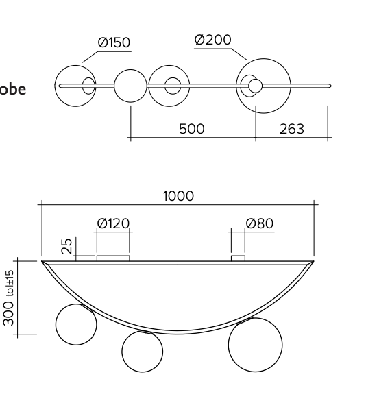 Потолочный светильник Atelier Areti Girlande Ceiling Crescent 3 Потолочный светильник Atelier Areti Girlande Ceiling Crescent 3 в Липецке