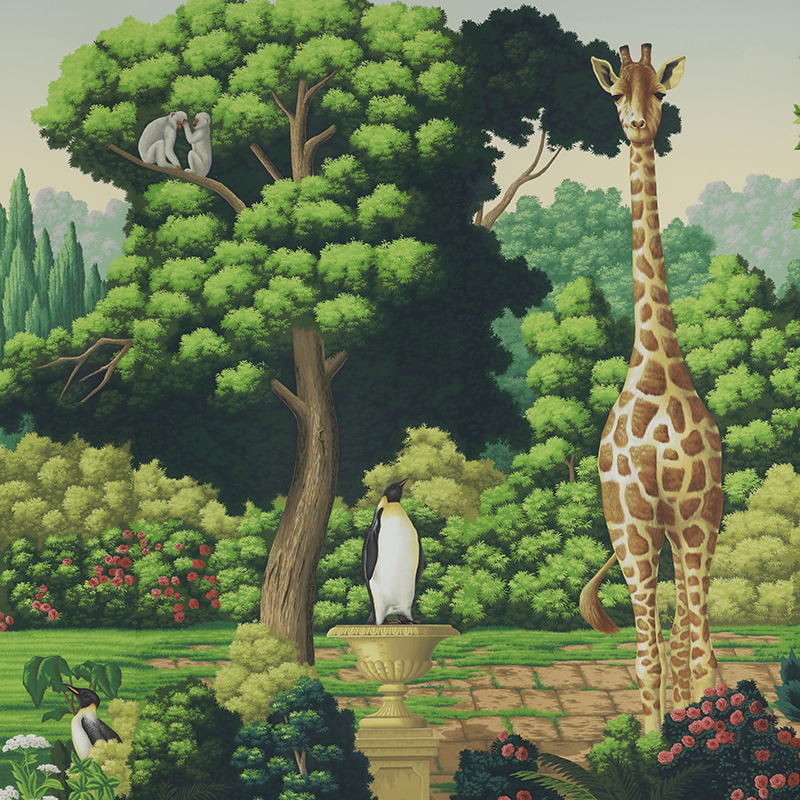 Обои ручная роспись Magical Menagerie Special Colourway on scenic paper Обои ручная роспись Magical Menagerie Special Colourway on scenic paper в Липецке | Loft Concept