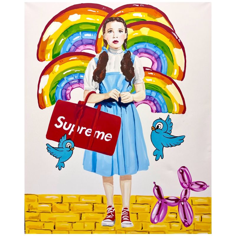 Картина Dorothy with Supreme Bag and Blue Birds Мульти Картина Dorothy with Supreme Bag and Blue Birds Мульти в Липецке | Loft Concept