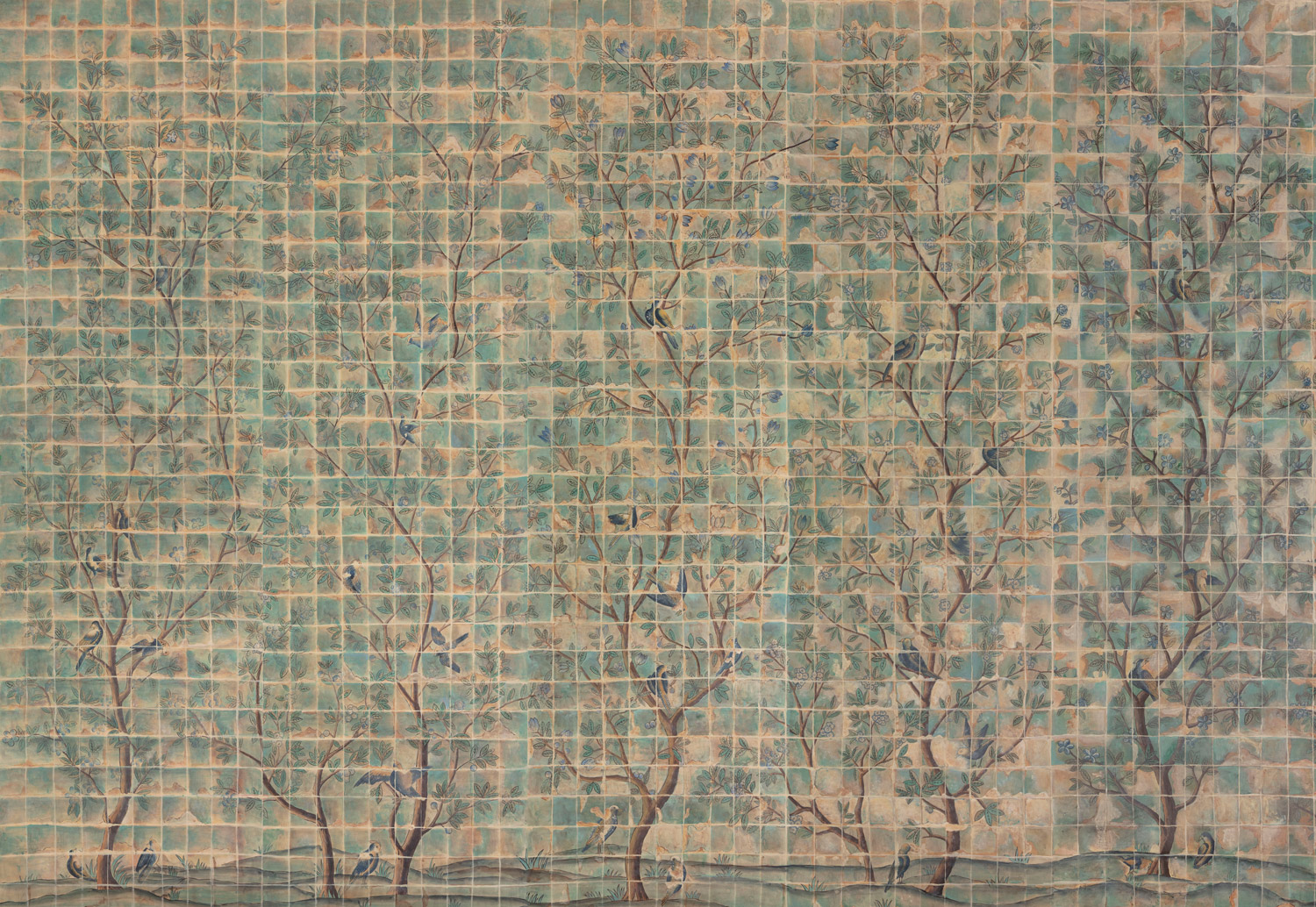 Обои ручная роспись Braganza Standard colourway on dyed paper Обои ручная роспись Braganza Standard colourway on dyed paper - постер Loft-Concept в Липецке