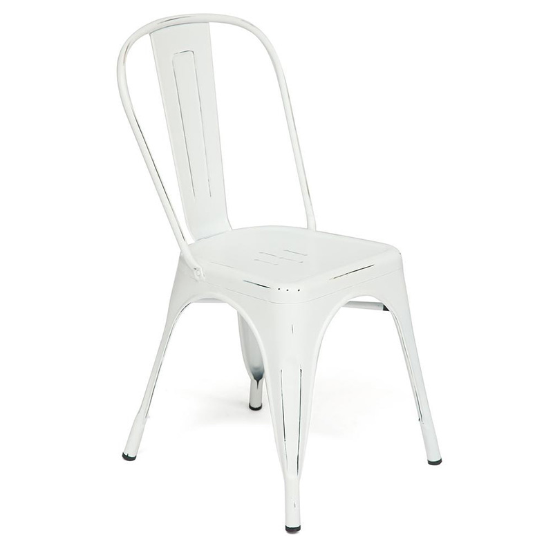 Стул Tolix butter white metal chair Молочный Стул Tolix butter white metal chair Молочный в Липецке | Loft Concept