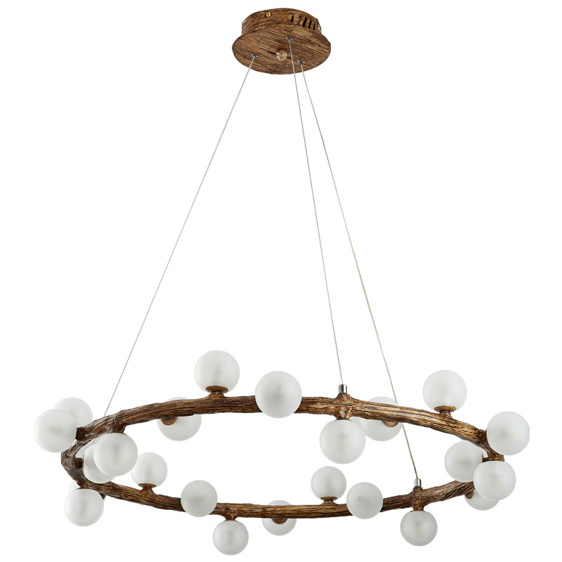 Люстра Circular Branch Chandelier Коричневый Белый Люстра Circular Branch Chandelier Коричневый Белый в Липецке | Loft Concept