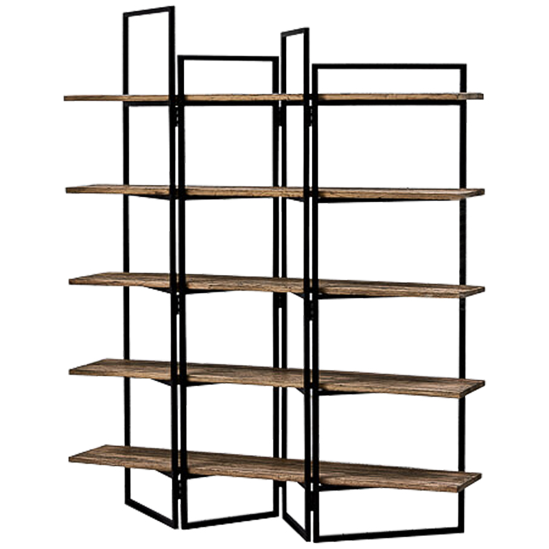 Стеллаж Luigi Loft Rack Черный Коричневый Стеллаж Luigi Loft Rack Черный Коричневый в Липецке | Loft Concept