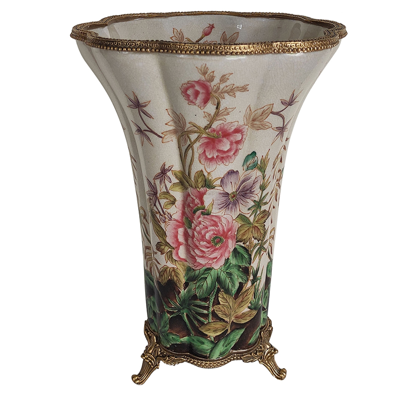 Ваза Flower Garden Vase Бронза Мульти Белый Ваза Flower Garden Vase Бронза Мульти Белый в Липецке | Loft Concept
