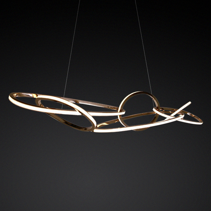 Unfolded Hanging Light Sculpture by Niamh Barry Глянцевое золото Unfolded Hanging Light Sculpture by Niamh Barry Глянцевое золото в Липецке | Loft Concept