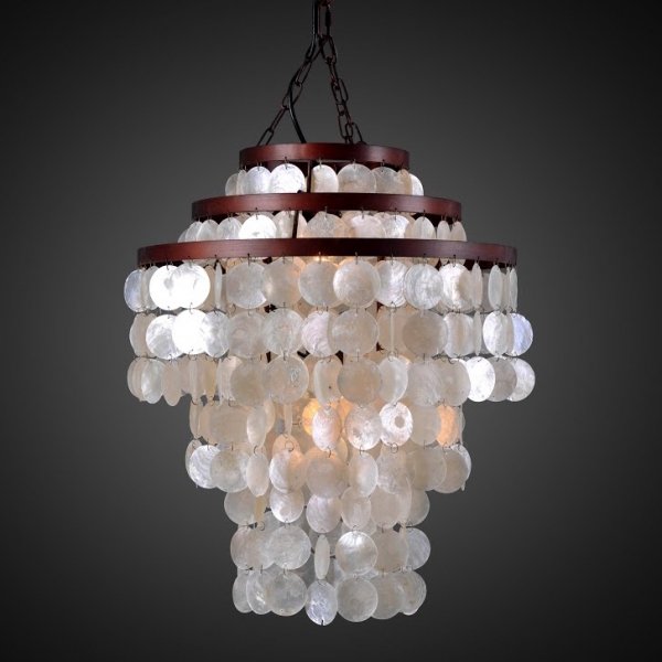 Люстра RH Capiz Three-Tier Chandelier Antic Iron Люстра RH Capiz Three-Tier Chandelier Antic Iron в Липецке | Loft Concept
