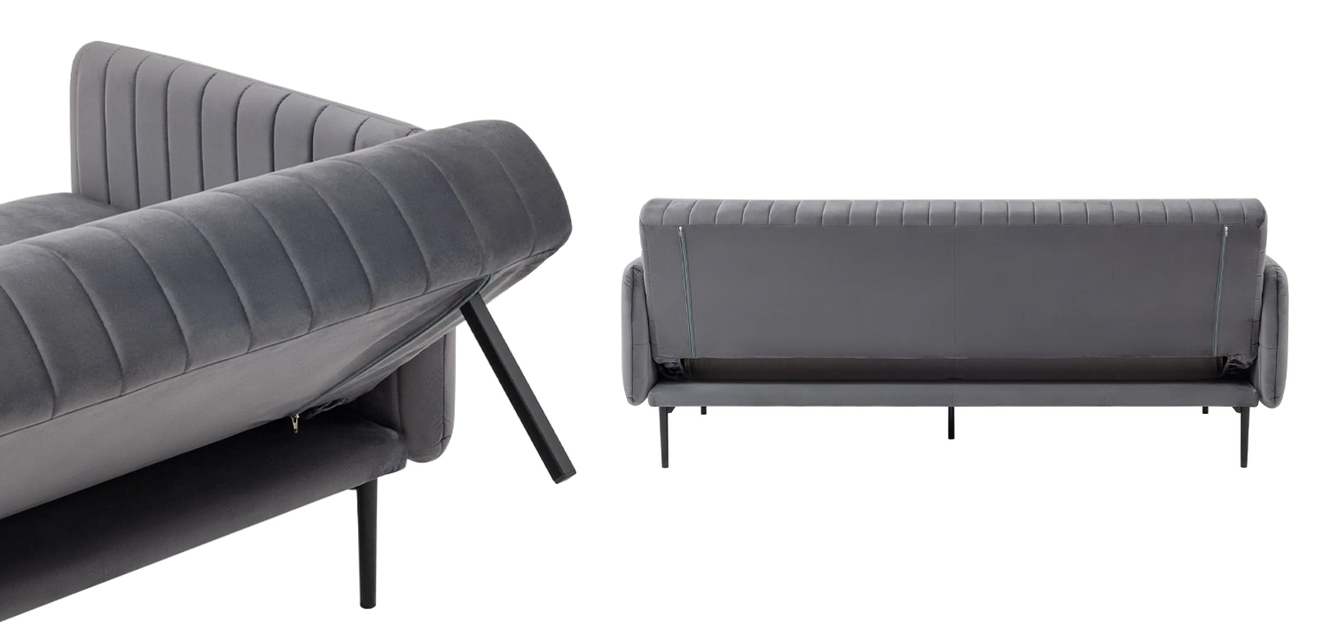 Диван Dilis серый велюр - фото №3