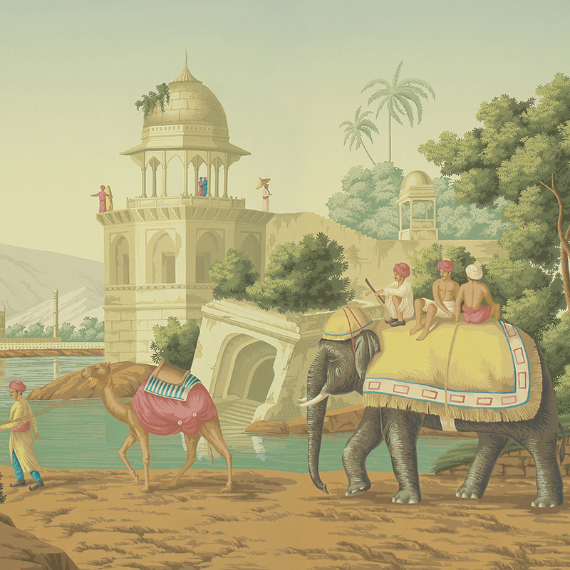 Обои ручная роспись Early Views of India Verdoyant on scenic paper Обои ручная роспись Early Views of India Verdoyant on scenic paper в Липецке | Loft Concept