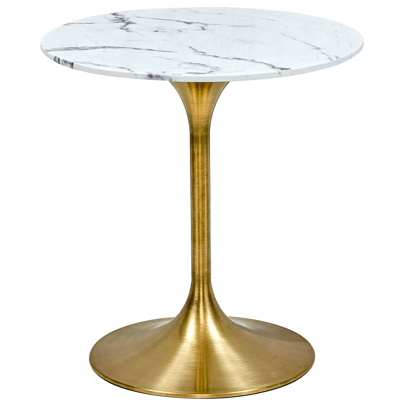 Обеденный стол Severino Dinner Table Глянцевое золото Белый Обеденный стол Severino Dinner Table Глянцевое золото Белый в Липецке | Loft Concept
