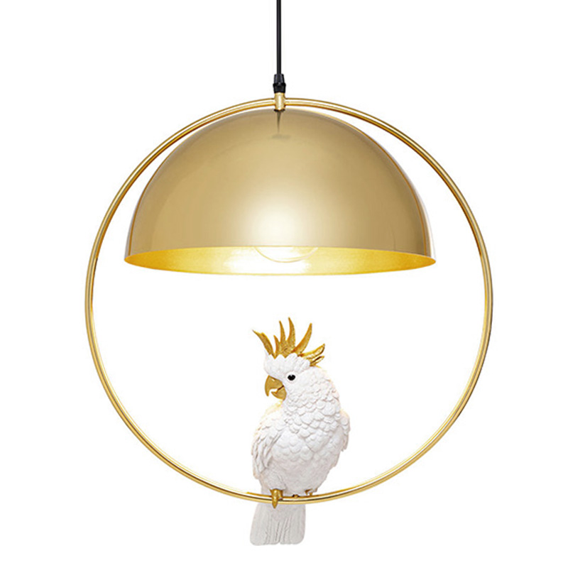 Подвесной Светильник Golden Circle Cockatoo Золотой Белый Подвесной Светильник Golden Circle Cockatoo Золотой Белый в Липецке | Loft Concept