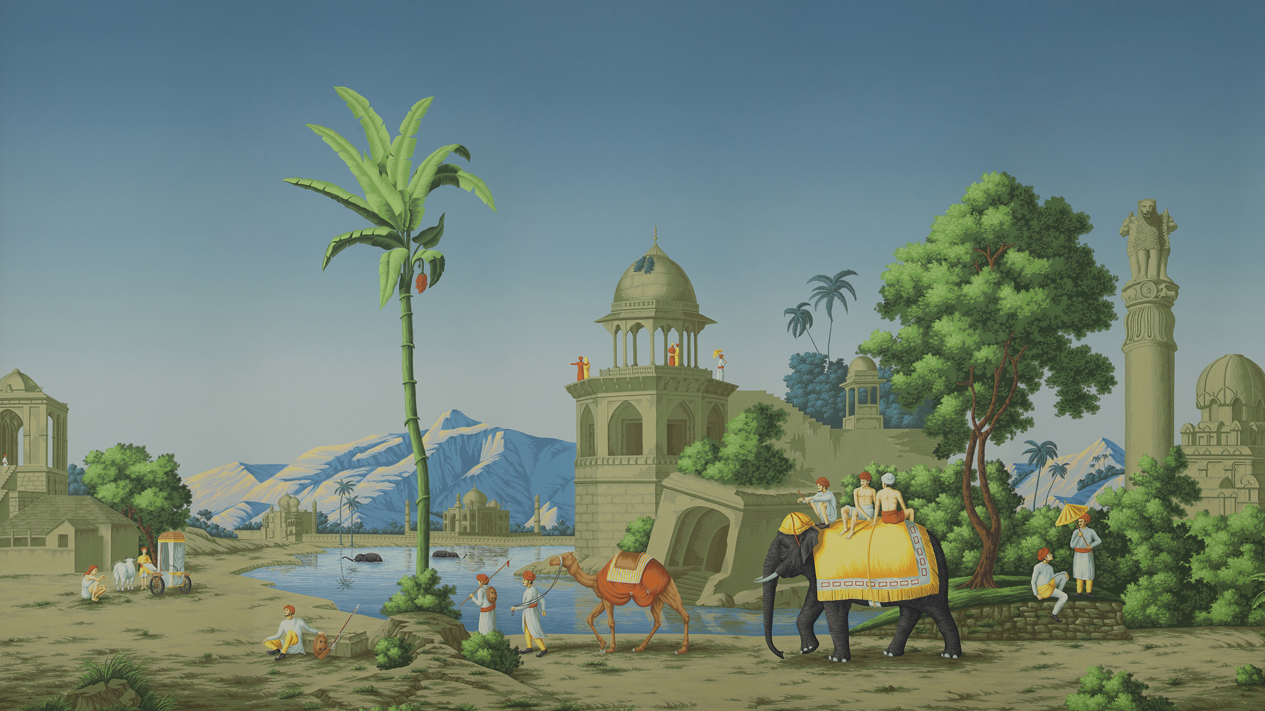 Обои ручная роспись Early Views of India Dufour on scenic paper Обои ручная роспись Early Views of India Dufour on scenic paper - постер Loft-Concept в Липецке