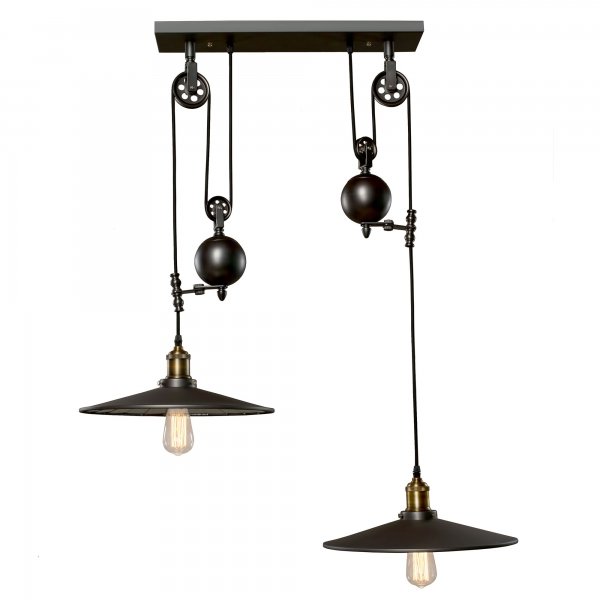 Люстра Loft Cone Pendant Balance Line 2 Винтажный черный Люстра Loft Cone Pendant Balance Line 2 Винтажный черный в Липецке | Loft Concept