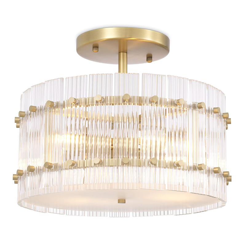 Потолочный светильник Eichholtz Ceiling Lamp Ruby Round Brass Латунь Прозрачное Стекло Потолочный светильник Eichholtz Ceiling Lamp Ruby Round Brass Латунь Прозрачное Стекло в Липецке | Loft Concept