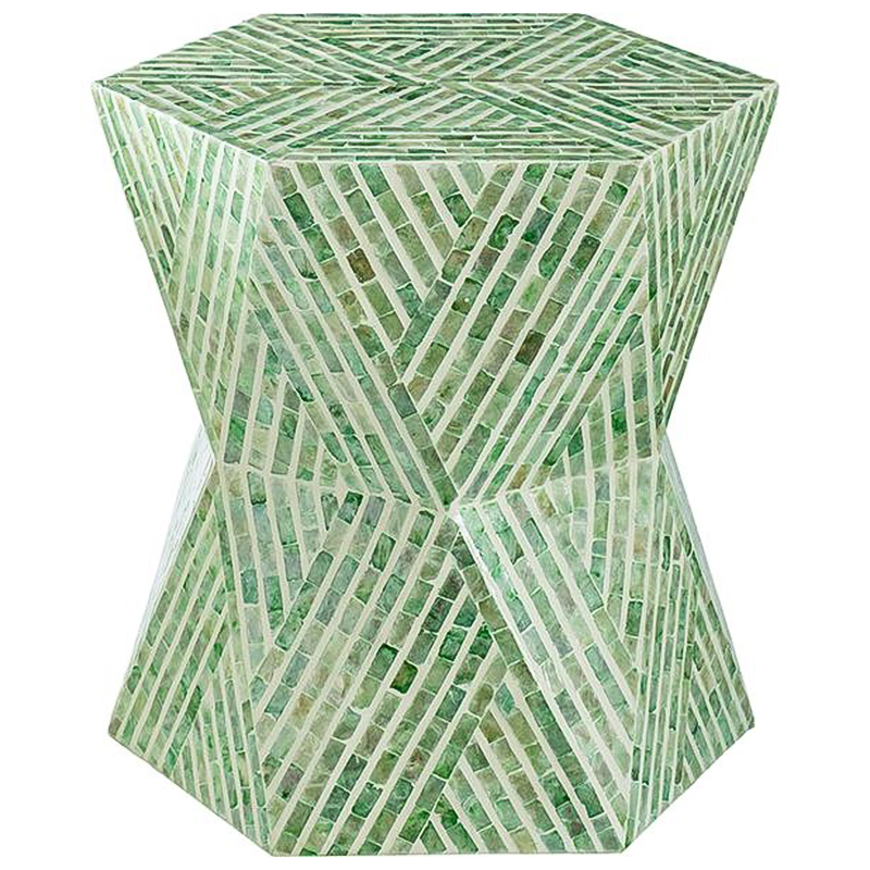 Приставной стол Geometric Green Зеленый Белый Приставной стол Geometric Green Зеленый Белый в Липецке | Loft Concept