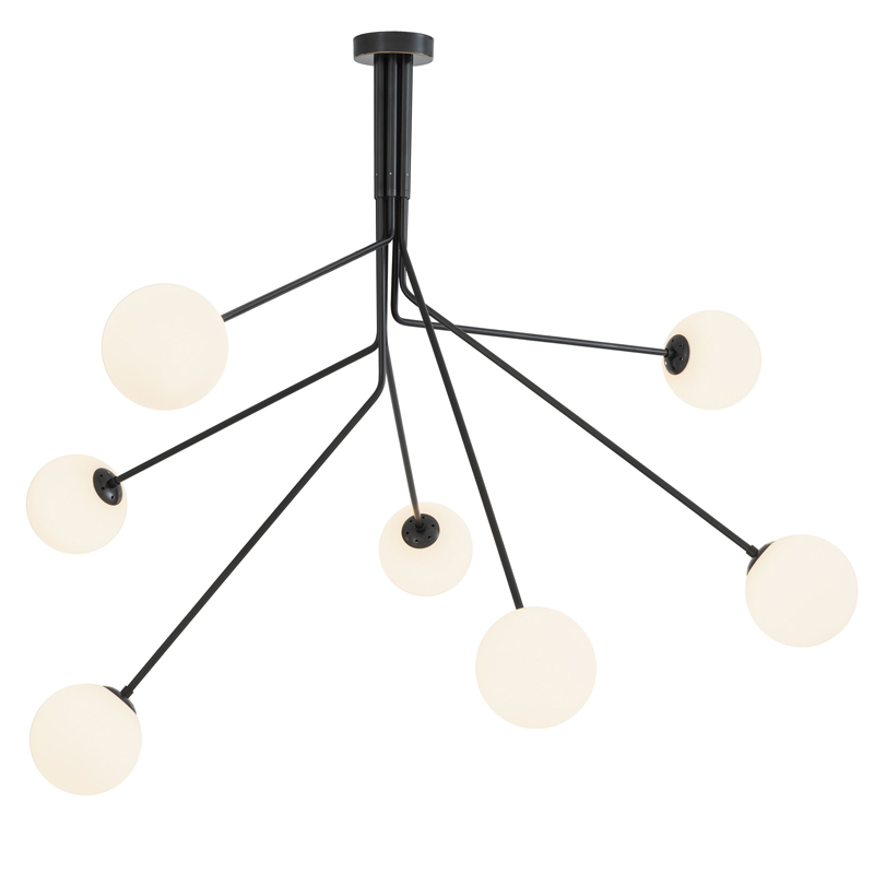 Люстра Eichholtz Chandelier Topaz Bronze Темная бронза Белое матовое стекло Люстра Eichholtz Chandelier Topaz Bronze Темная бронза Белое матовое стекло в Липецке | Loft Concept