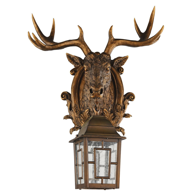 Коричневый уличный светильник с головой лося ANIMAL LANTERN Коричневый Прозрачный Коричневый уличный светильник с головой лося ANIMAL LANTERN Коричневый Прозрачный в Липецке | Loft Concept