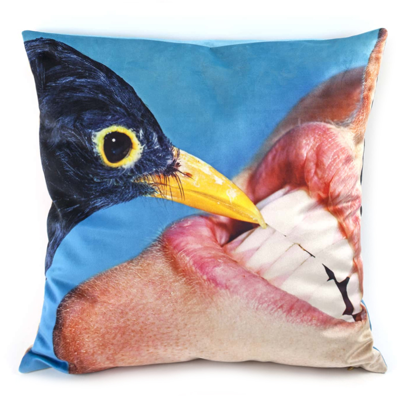 Подушка Seletti Cushion Crow Design Toiletpaper Голубой Подушка Seletti Cushion Crow Design Toiletpaper Голубой в Липецке | Loft Concept
